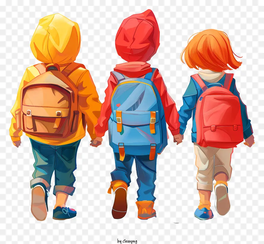 Estudiantes Con Mochila，Children PNG