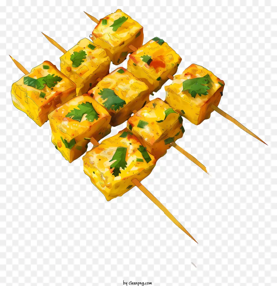 Paneer Tikka，Brochetas De Tofu PNG