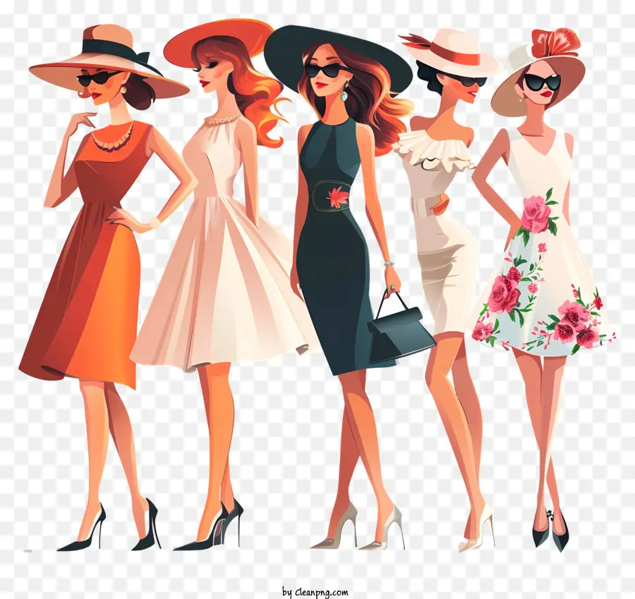 Moda Retro，Mujeres De Moda PNG