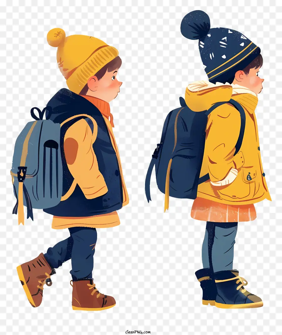 Estudiantes Con Mochila，Children PNG