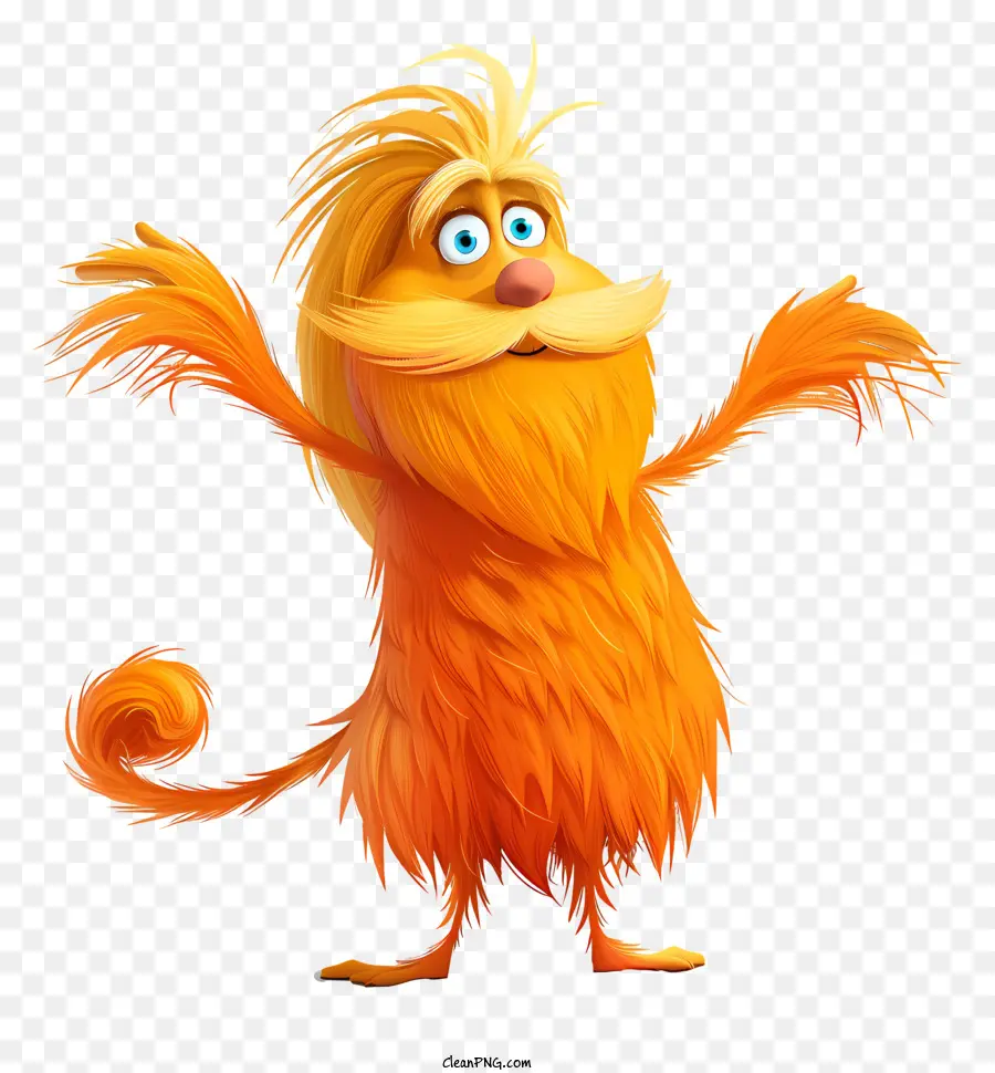 Lorax，Animal Peludo Naranja PNG