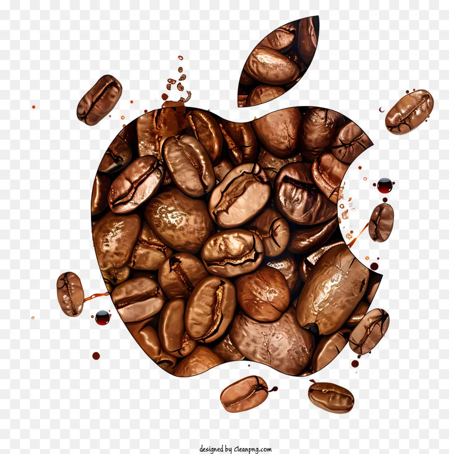 Los Granos De Café，Black Background PNG