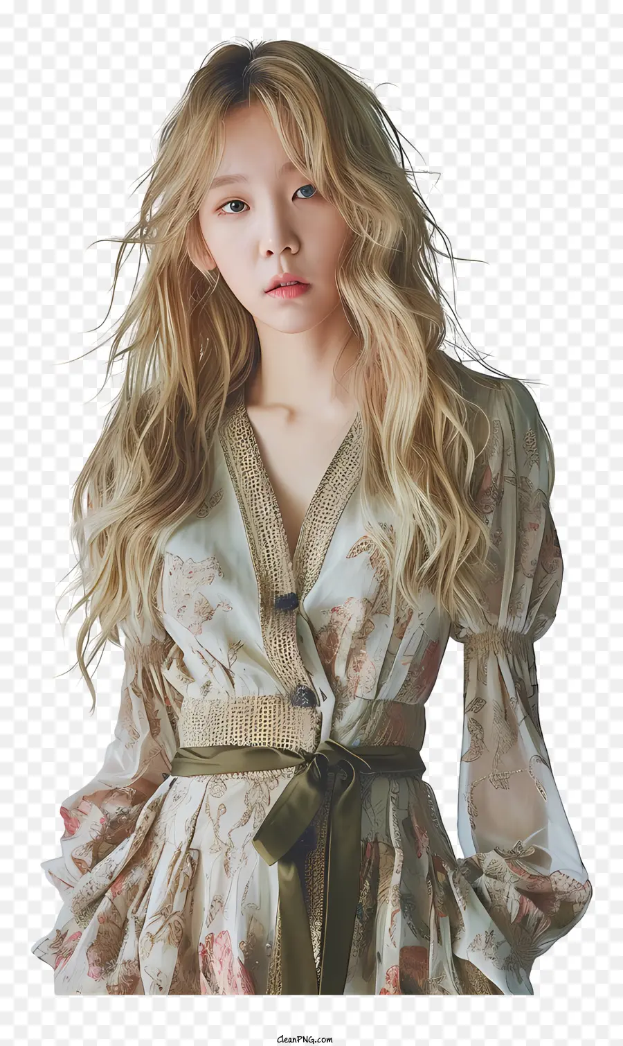 Taeyeon，Vestido Verde PNG