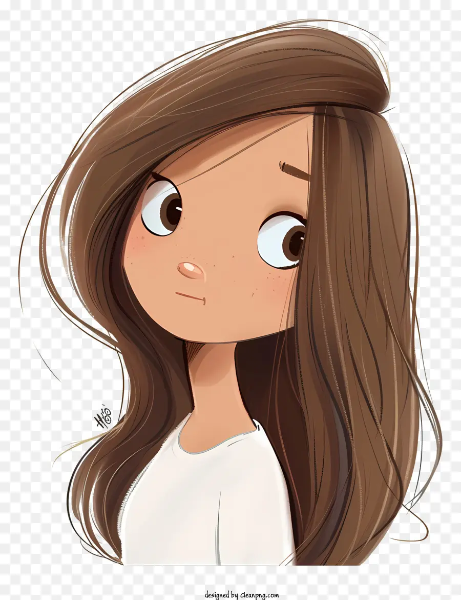 Chica De Dibujos Animados，Ilustración De Dibujos Animados PNG