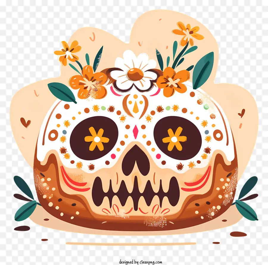 El Pan De Muerto，Cráneo Del Azúcar PNG