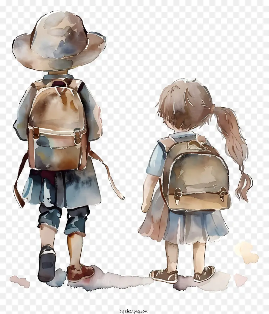 Estudiantes Con Mochila，Children PNG