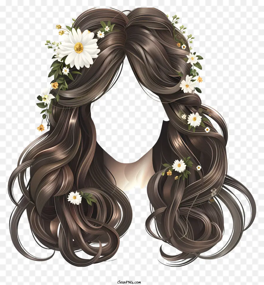 Peinado De Primavera，Cabello Castaño PNG