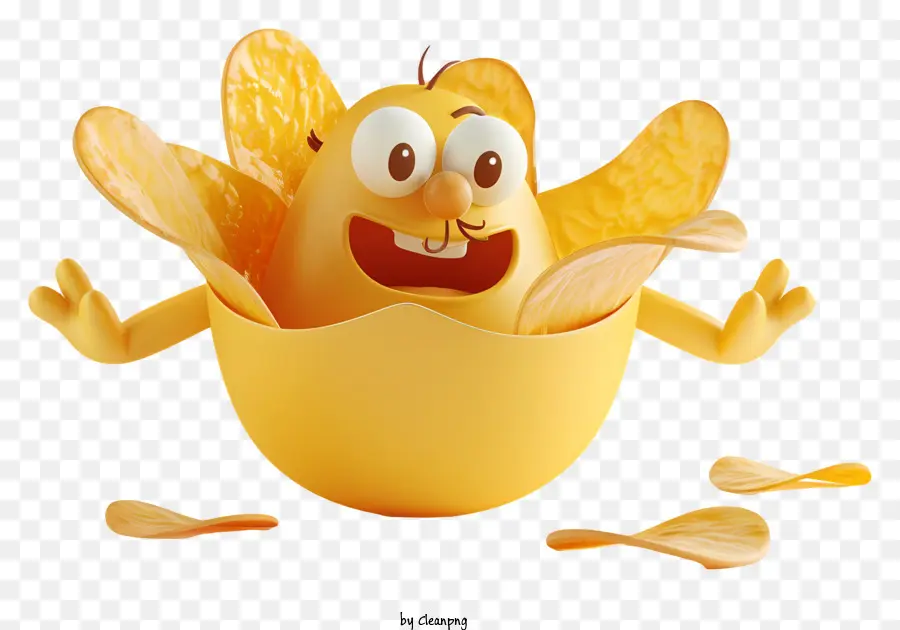 Día De Las Papas Fritas，Personaje De Dibujos Animados PNG