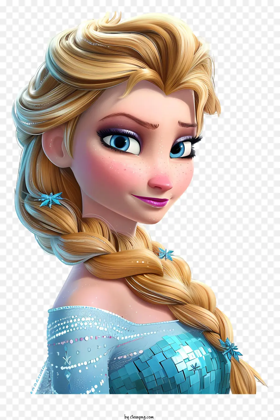 Elsa，Personaje De Trenza Rubia PNG