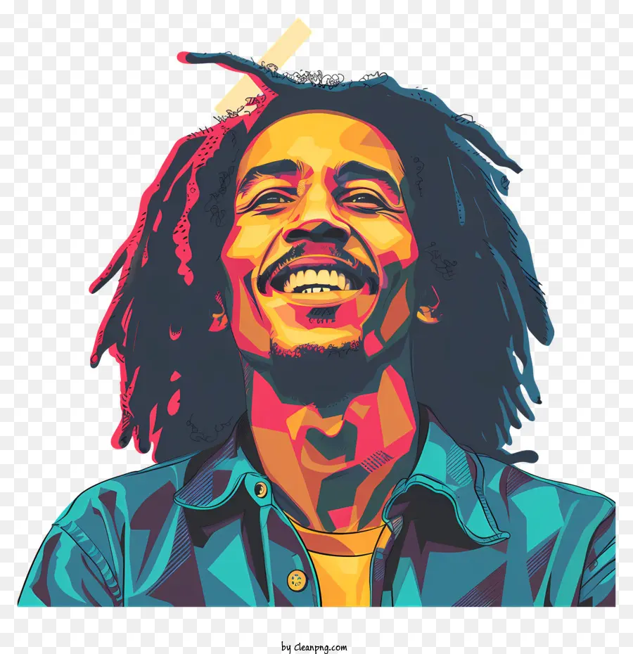 Bob Marley，Pintura Digital PNG