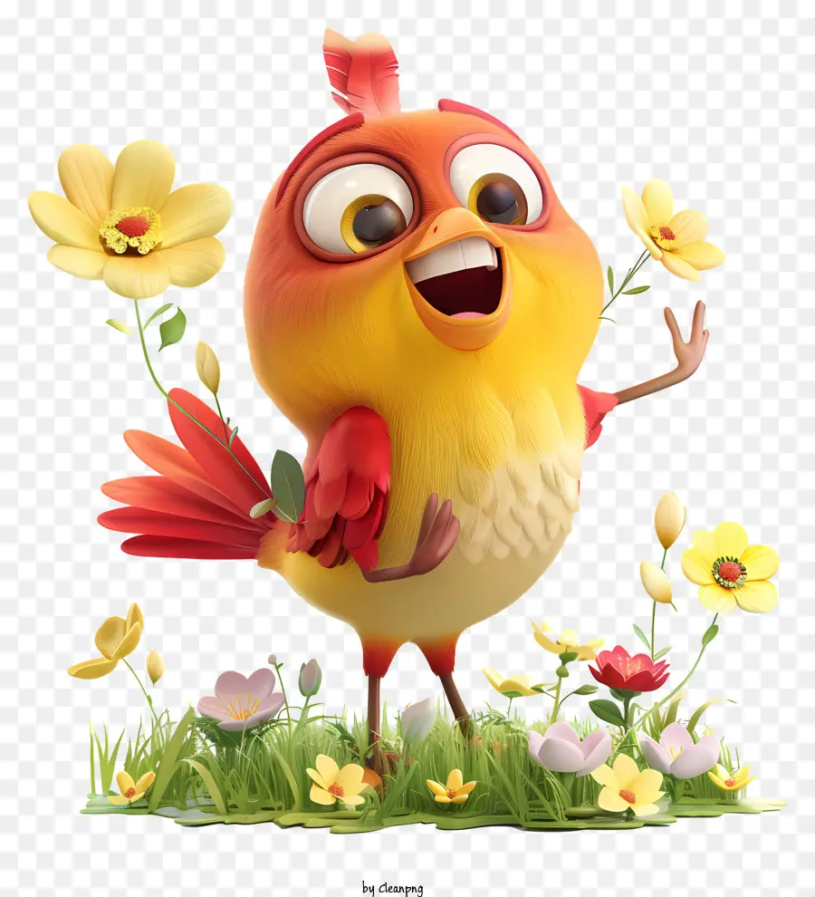 Comienza La Primavera，Pájaro Rojo PNG