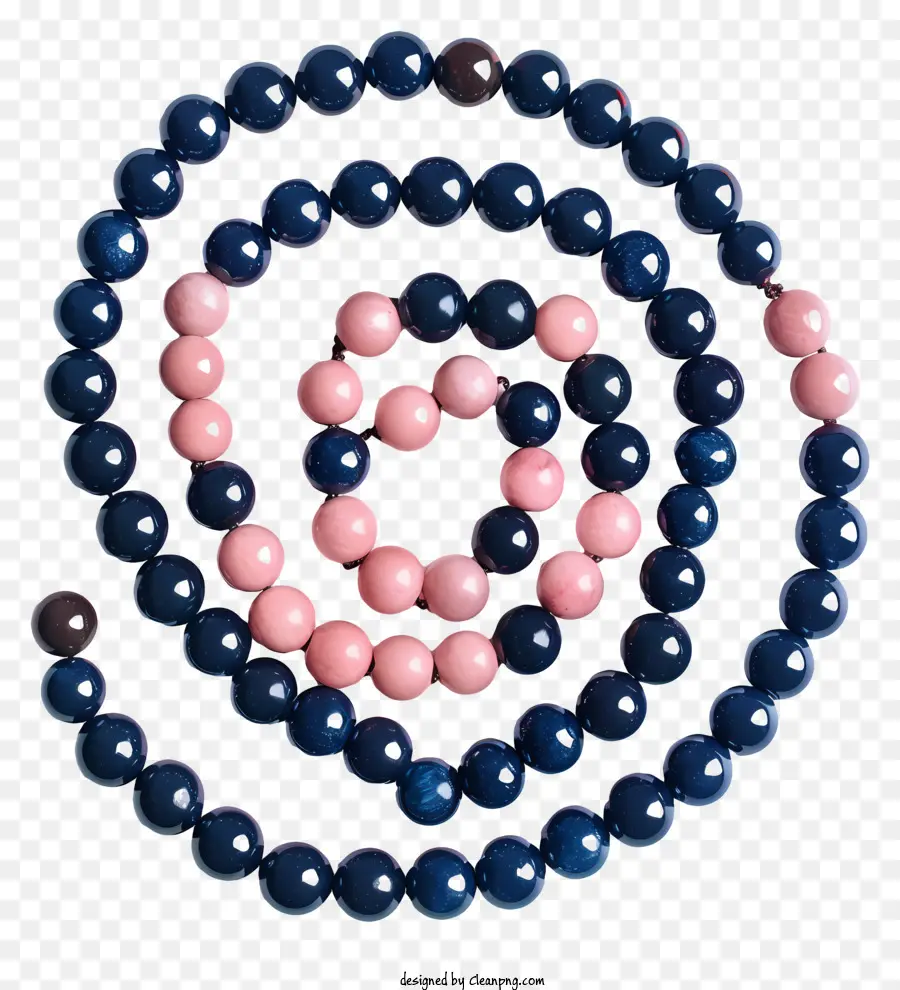 Beads，Collar Azul Y Rosa PNG