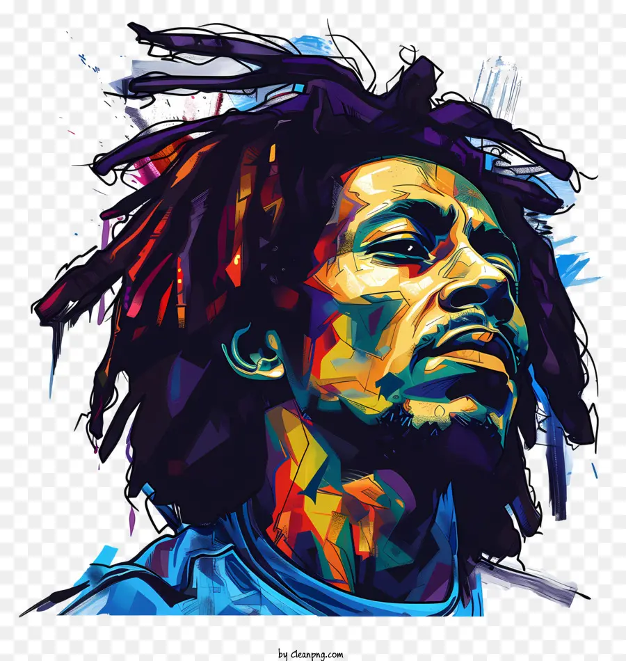 Bob Marley，Retrato PNG