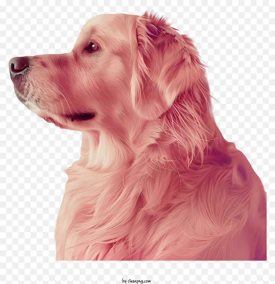 Golden Retriever，Pintura Digital PNG