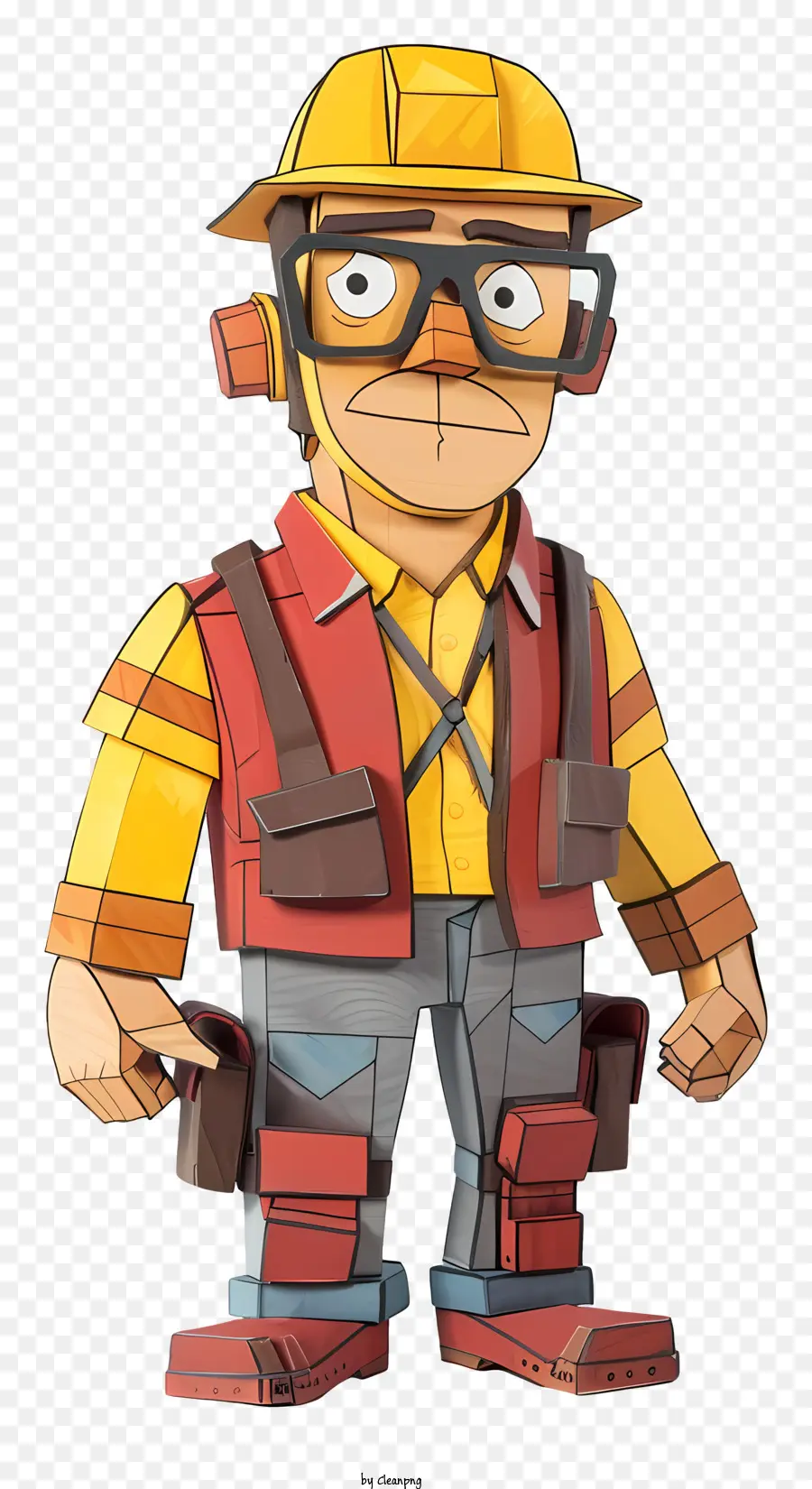 Ingeniero De Dibujos Animados，Trabajador De La Construcción PNG