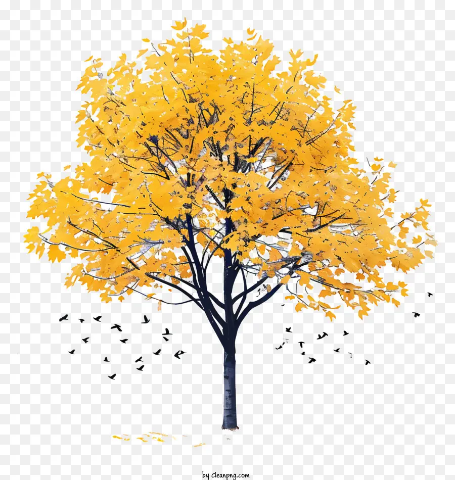 Árbol De Arce Amarillo，Amarillo árbol PNG