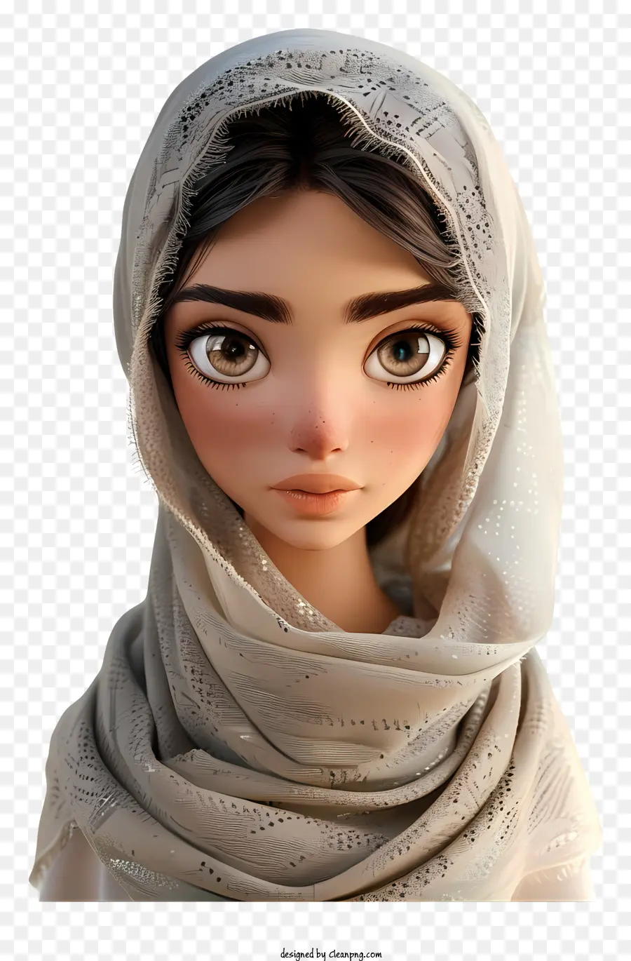 Mujer De Dibujos Animados Con Velo，Hijab PNG