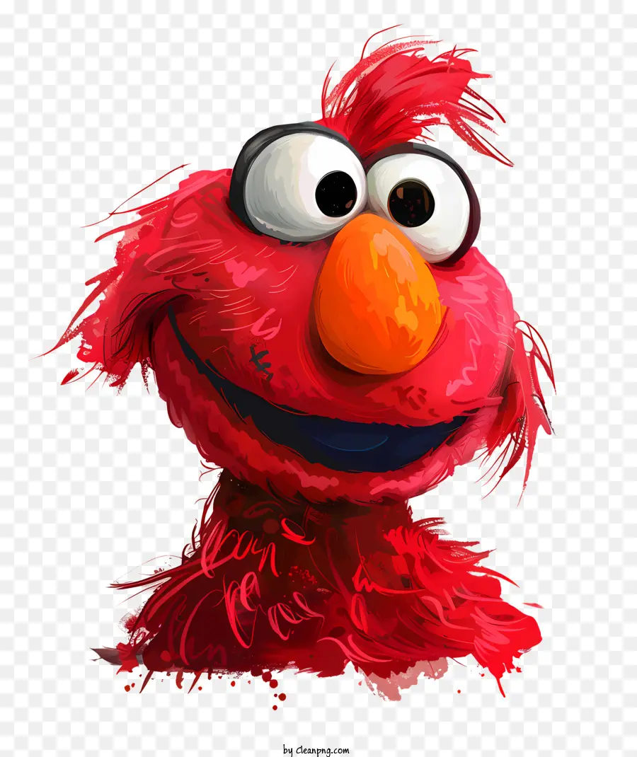 Elmo，Personaje Peludo Rojo PNG