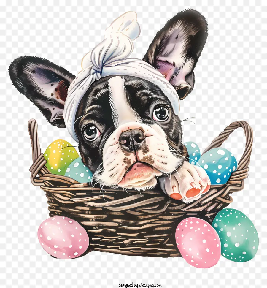 Mascota De Pascua，Cachorro De Boston Terrier PNG