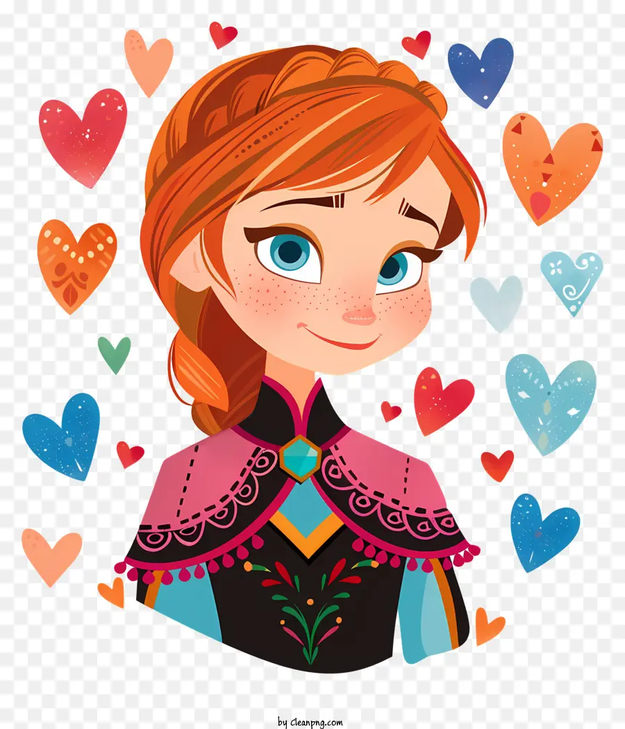 Princesa Congelada Anna，Mujer PNG