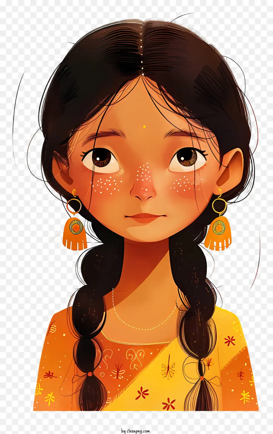 Dibujos Animados De Niña India，Chica PNG