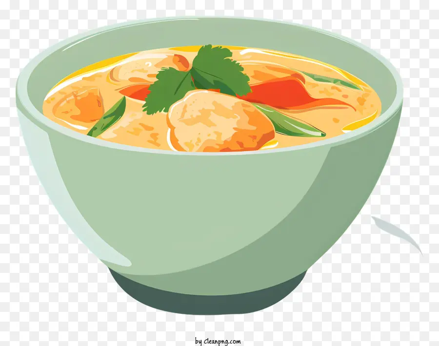 Curry Masamán，Tazón Verde Con Curry PNG