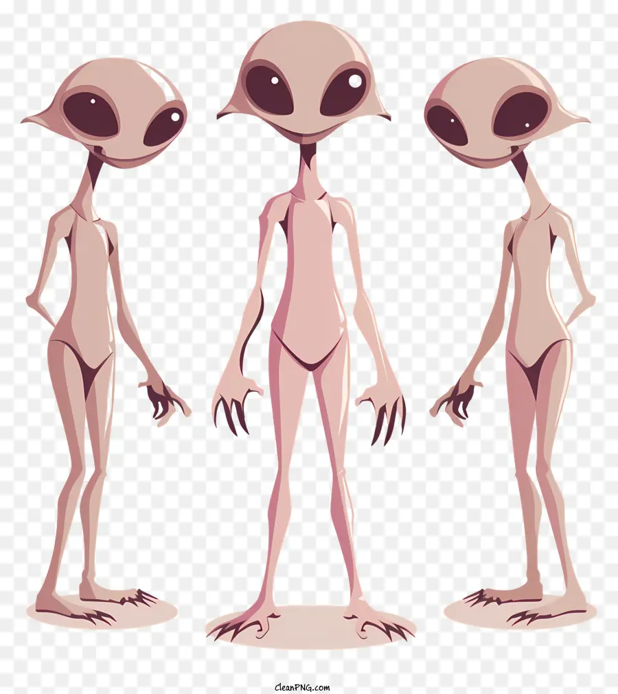 Dibujos Animados De Extraterrestres，Extraterrestres Rosas PNG