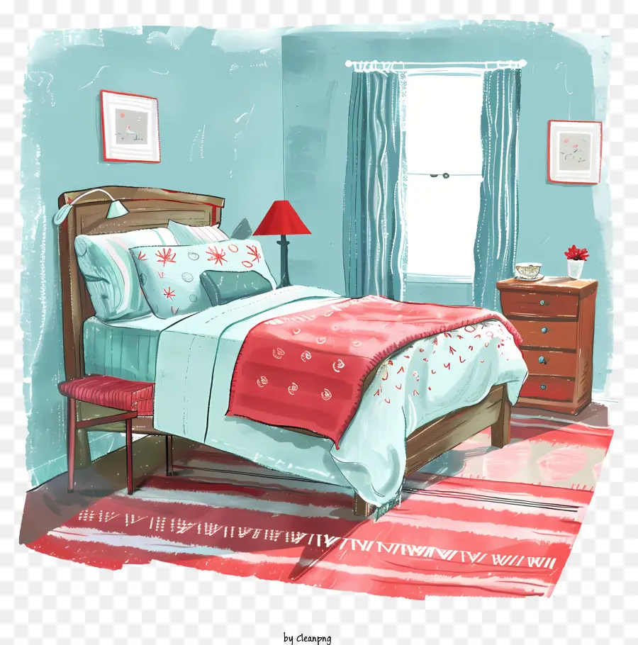 Caricatura De Dormitorio，Decoración Del Dormitorio PNG