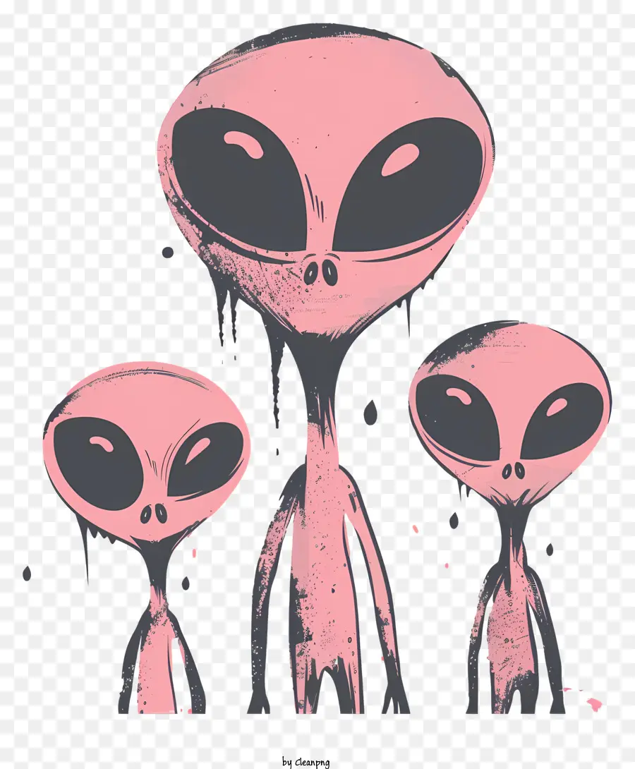 Dibujos Animados De Extraterrestres，Extraterrestres Rosas PNG