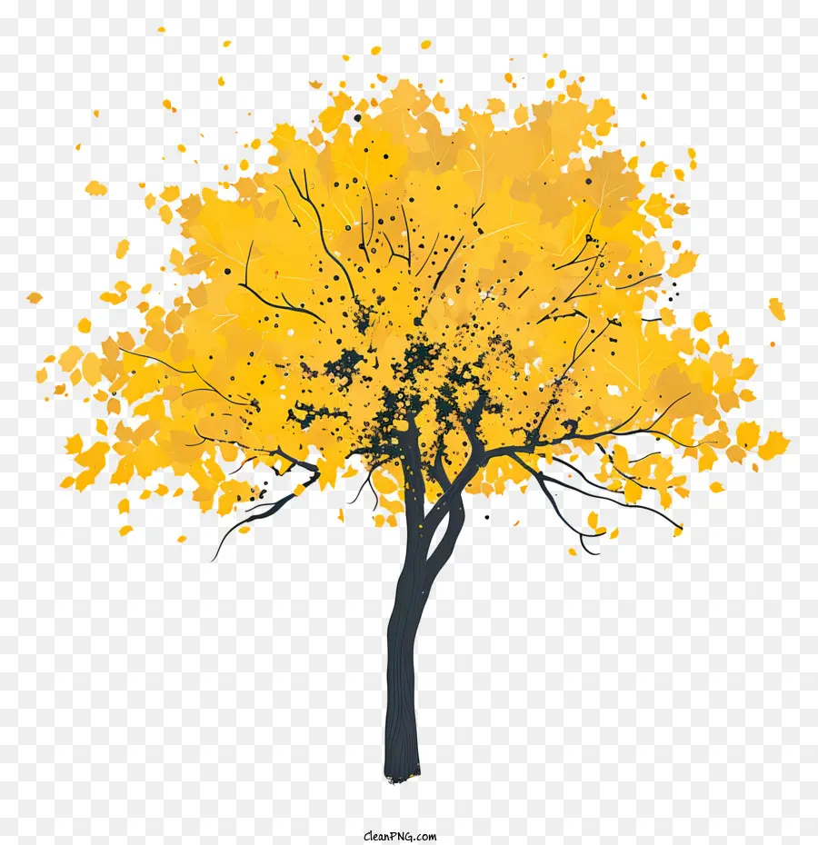 Arce Amarillo，árbol Amarillo PNG