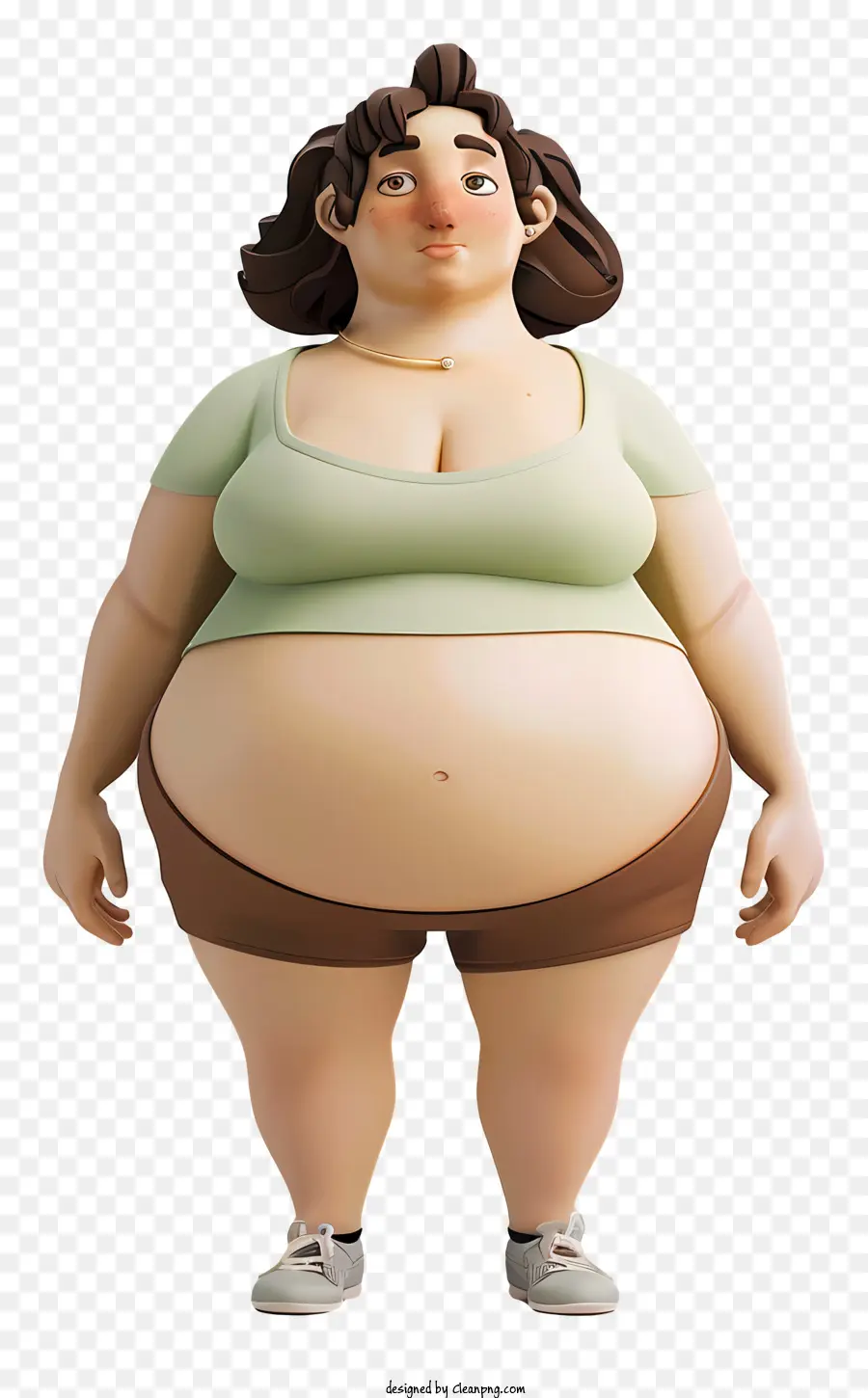 Caricatura De Mujer Obesidad，La Obesidad PNG