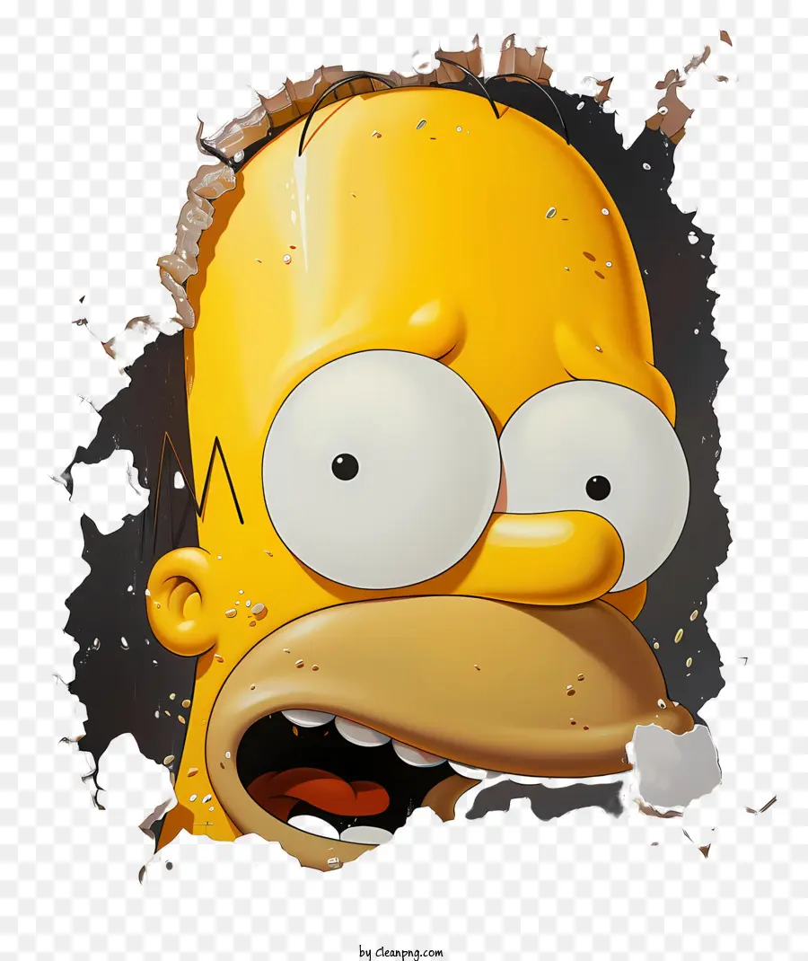 Los Simpsons，Viejo Rostro Sonriente PNG