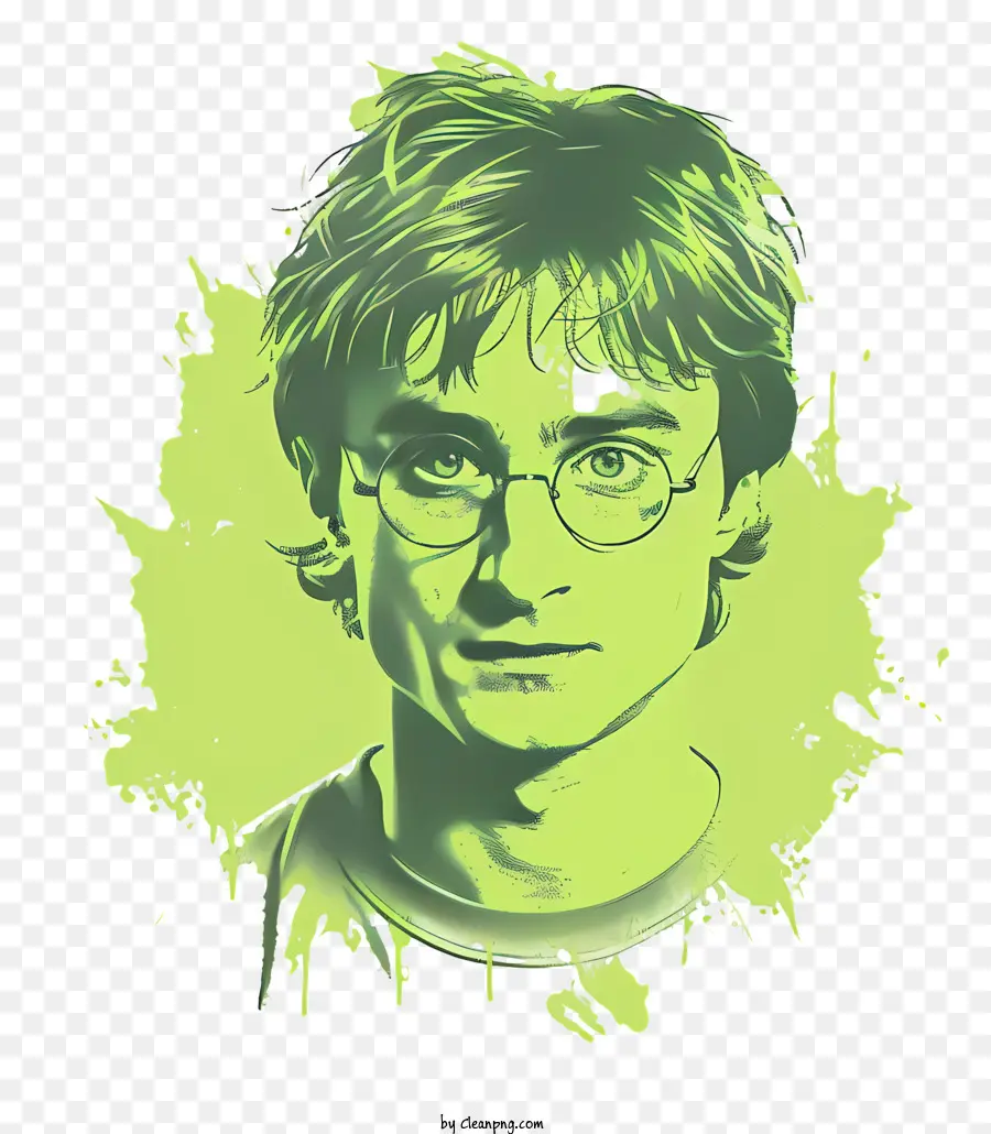 Harry Potter，Chico Verde Con Gafas PNG