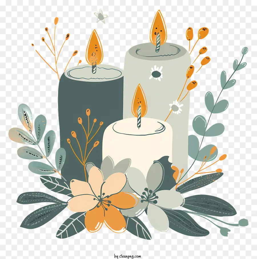 Velas De Navidad，Velas PNG