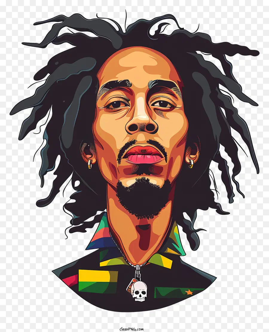 Bob Marley，Retrato PNG