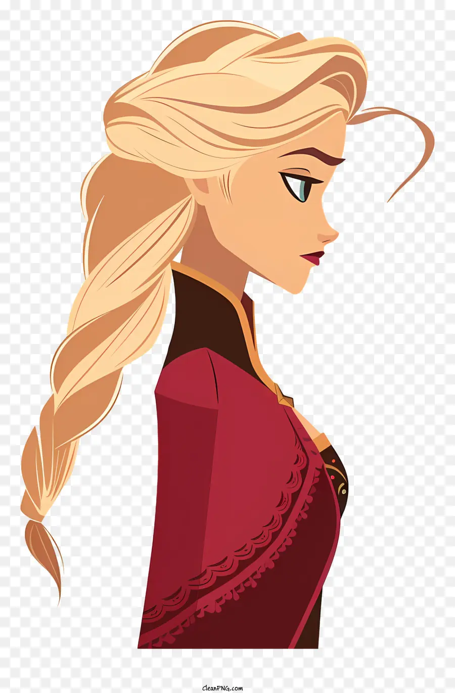 Princesa De Elsa Congelada，El Cabello Rubio PNG