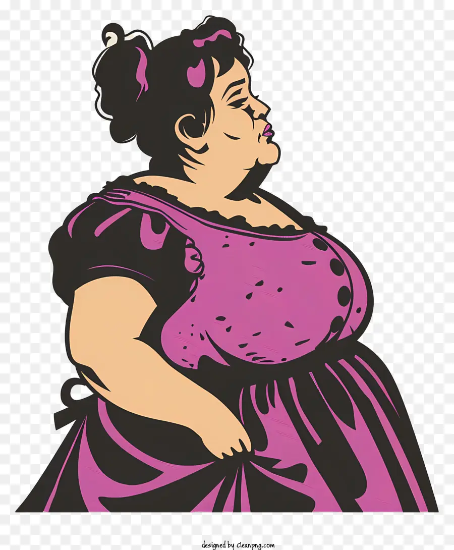 Caricatura De Mujer Obesidad，La Moda PNG