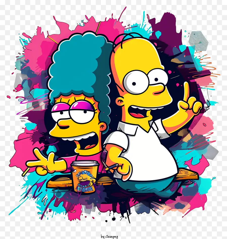 Los Simpson，Pareja De Dibujos Animados PNG