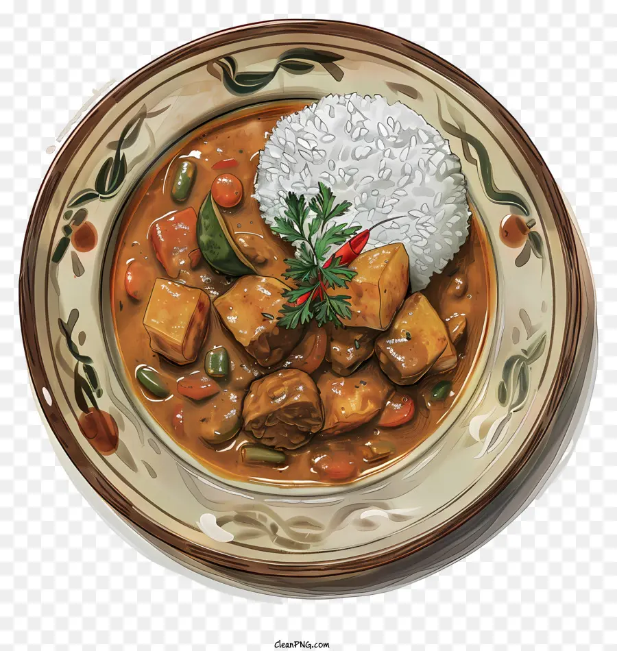 Massaman Curry，Pollo Al Curry PNG