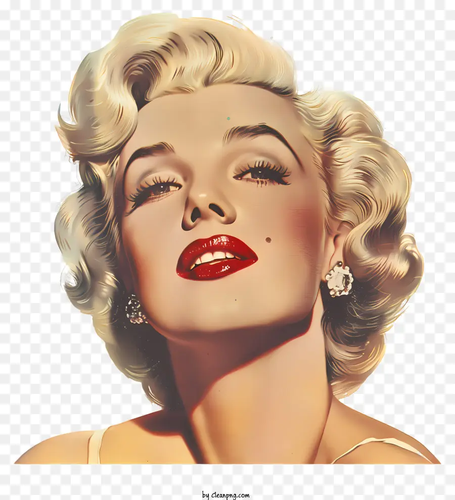 Marilyn Monroe，Pintalabios Rojo PNG