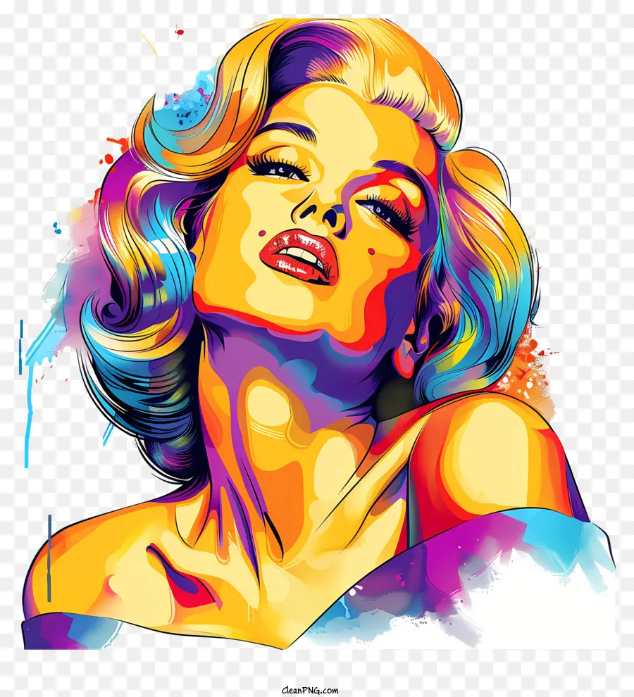 Marilyn Monroe，Moda Colorida PNG