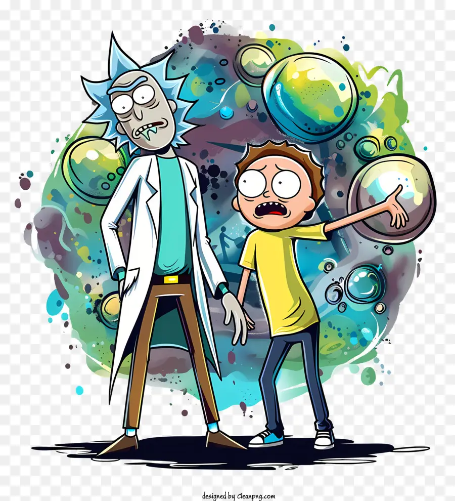 Rick Y Morty，El Arte Abstracto PNG