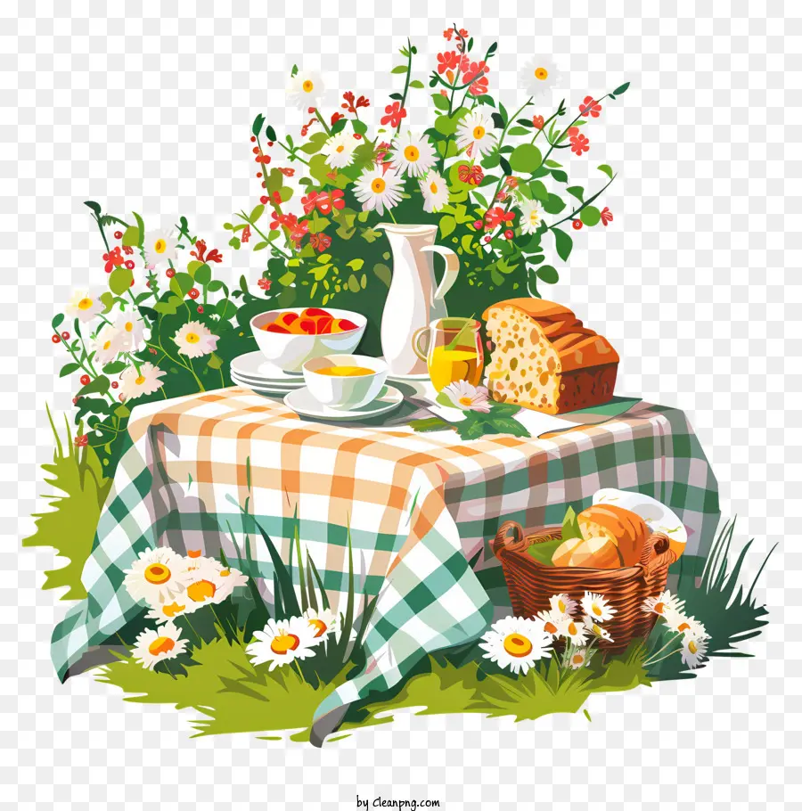 Picnic De Primavera，Mesa De Picnic PNG