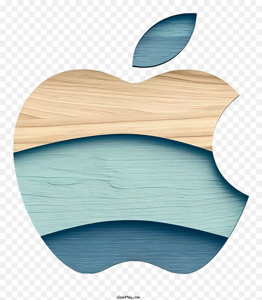 Logotipo De Apple，Superficie De Madera PNG