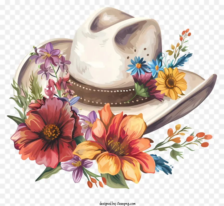 Boho，Sombrero De Vaquero Blanco PNG