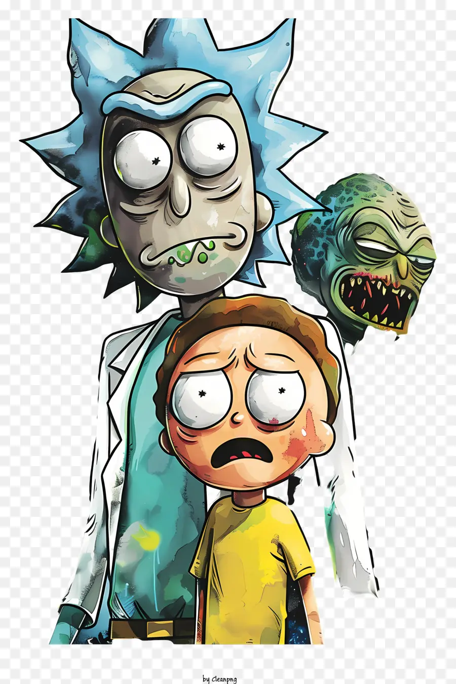 Rick Y Morty，Bart Simpson PNG