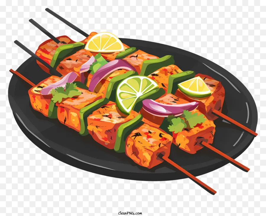 Paneer Tikka，Brochetas De Tofu A La Parrilla PNG