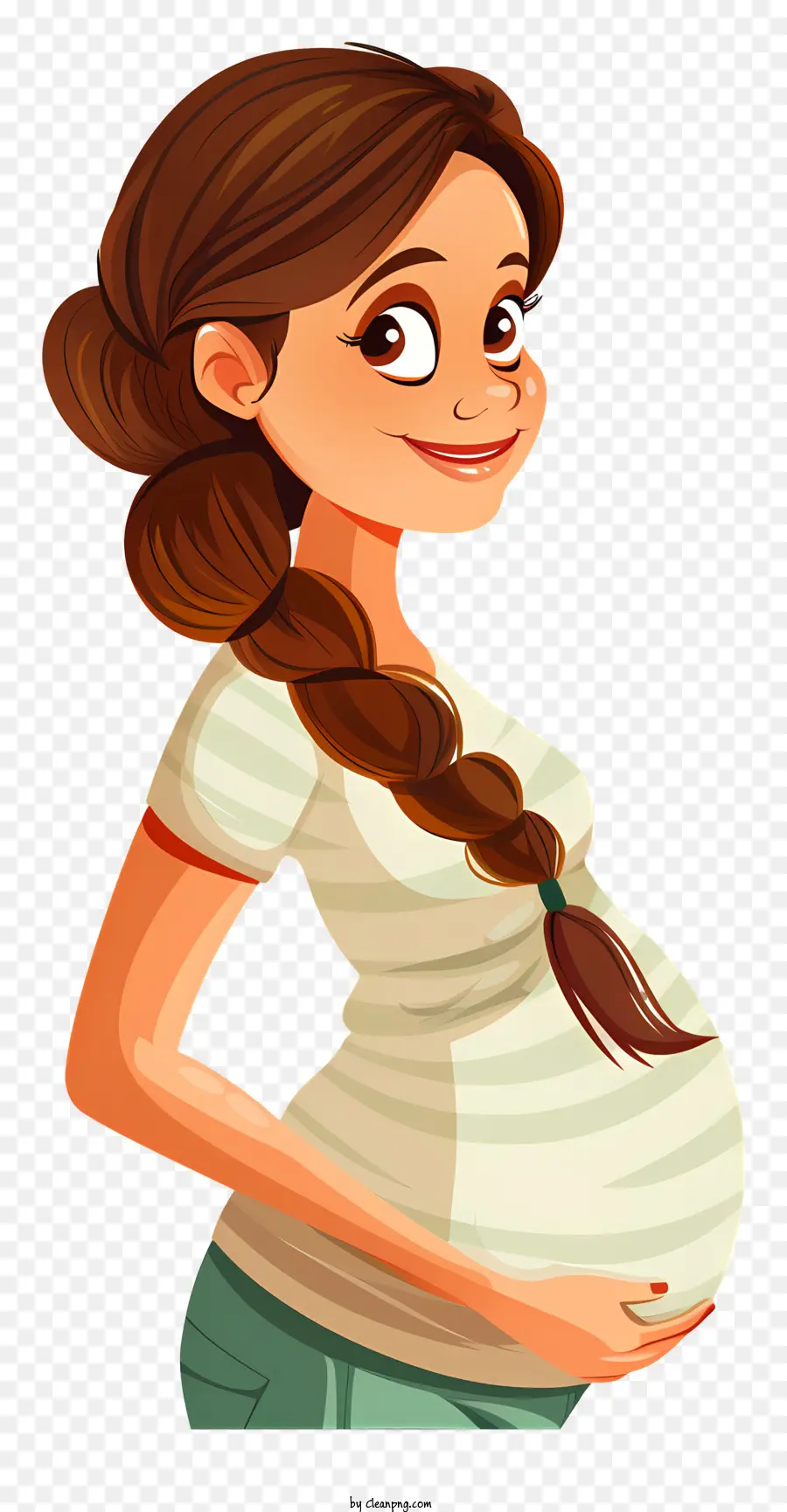 Caricatura De Mujer Embarazada，Mujer Embarazada PNG