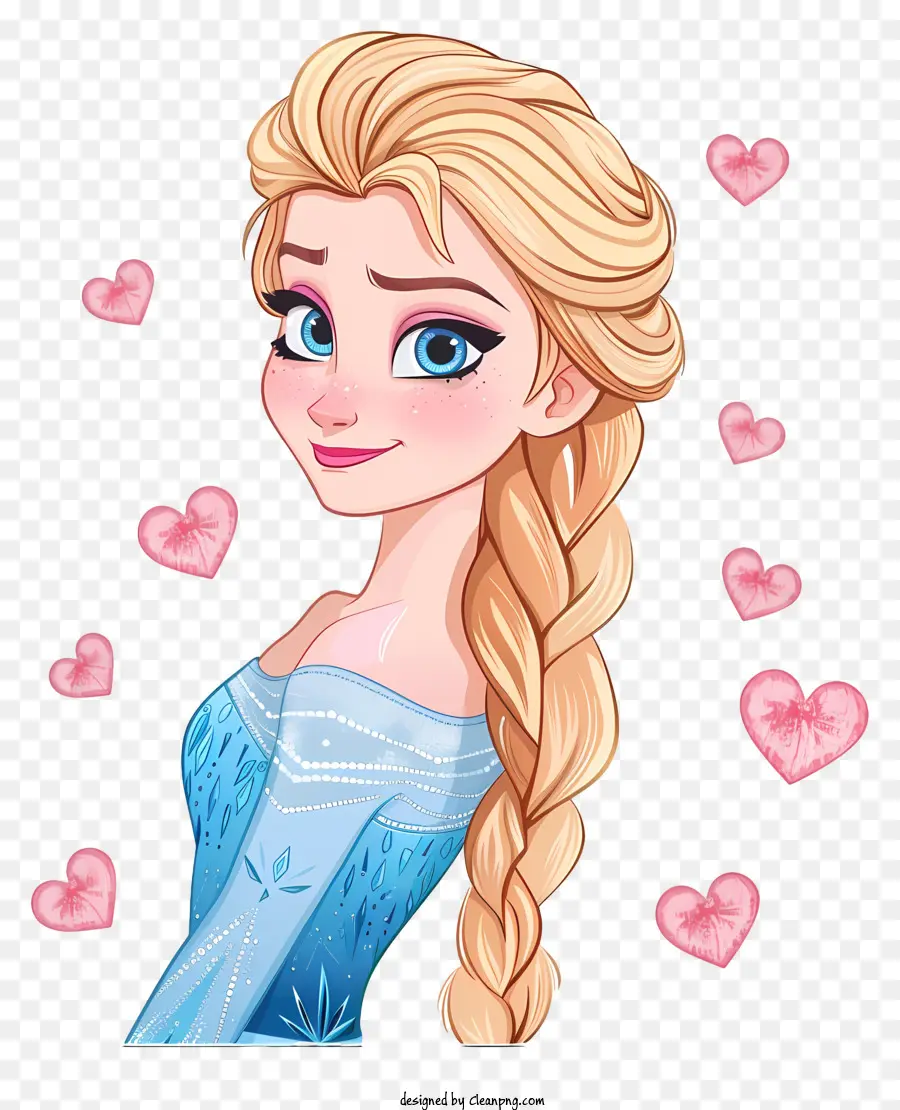 Princesa De Elsa Congelada，Chica De Dibujos Animados PNG