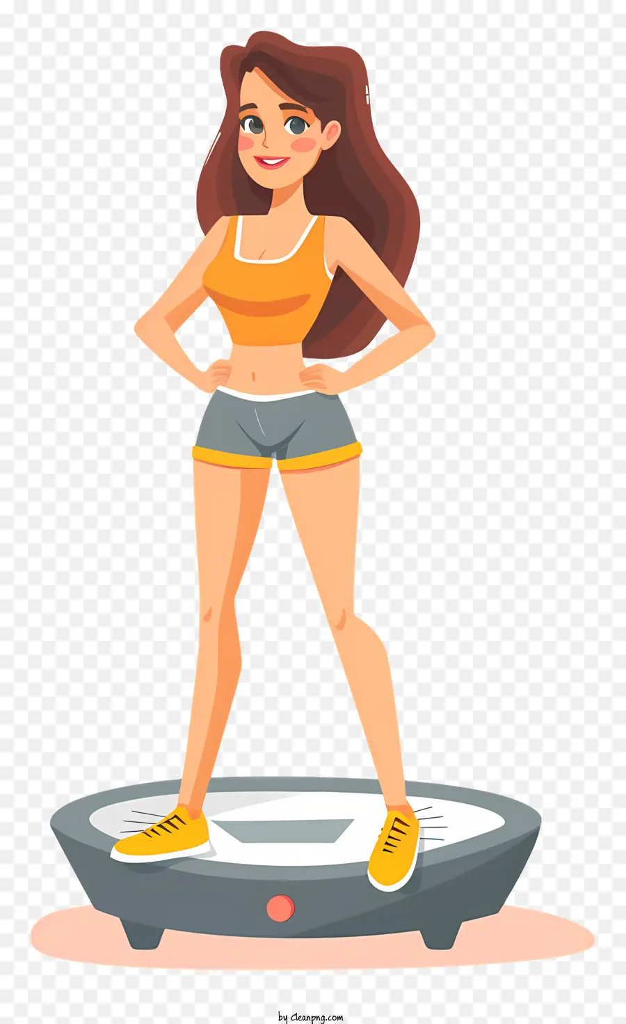 Caricatura De Mujer Delgada，Weight Scale PNG